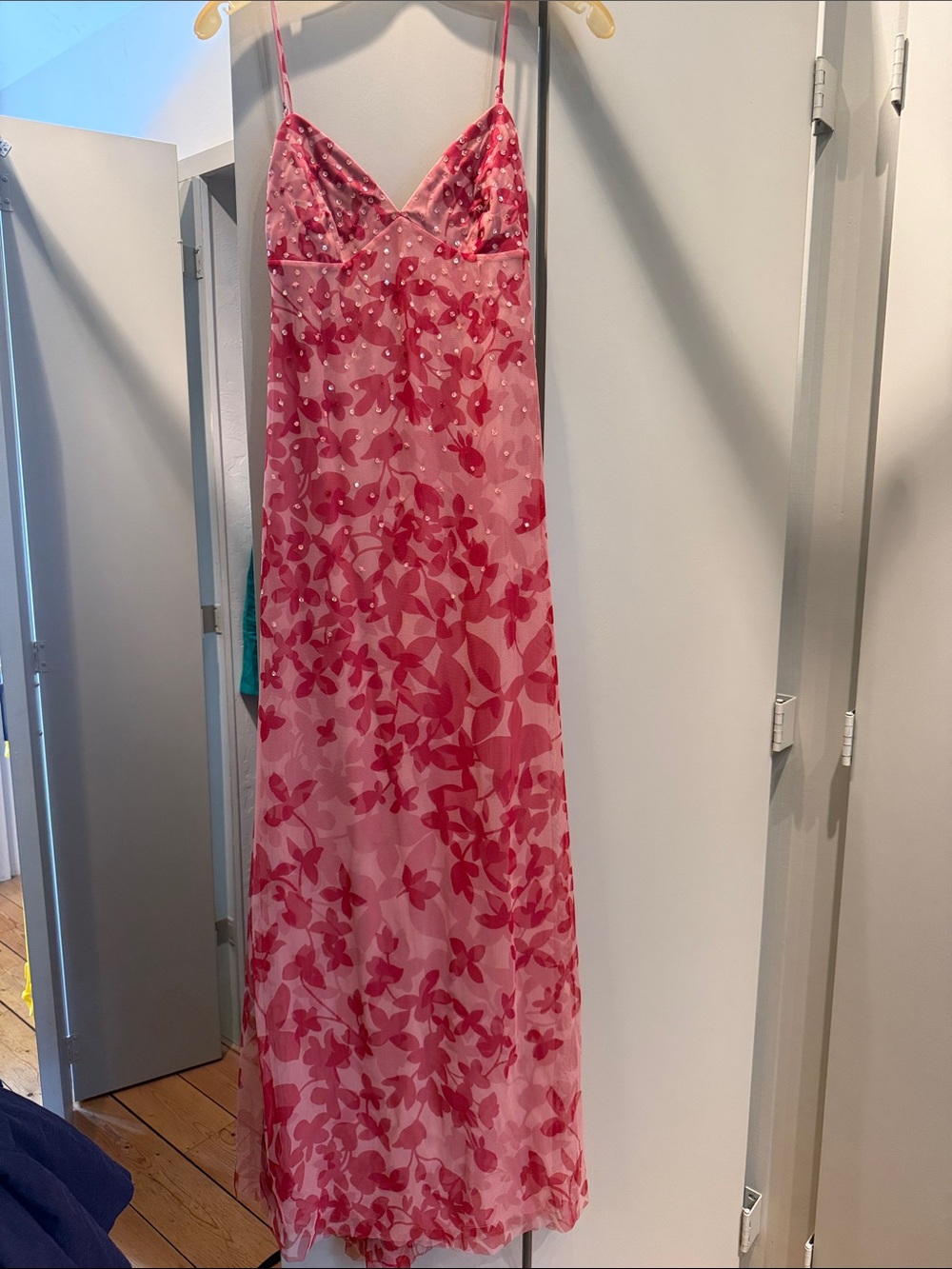 Girls' Pink Floral Maxi Dress